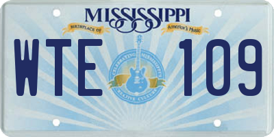 MS license plate WTE109