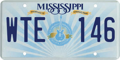MS license plate WTE146