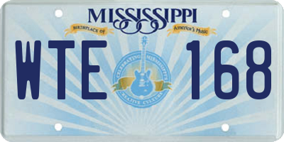 MS license plate WTE168