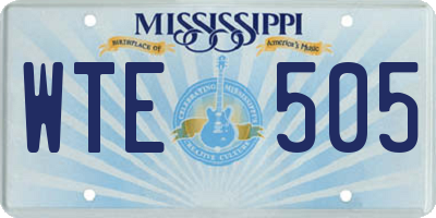 MS license plate WTE505