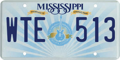 MS license plate WTE513