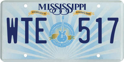 MS license plate WTE517