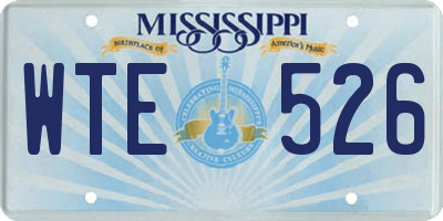 MS license plate WTE526