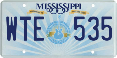 MS license plate WTE535