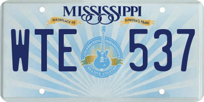 MS license plate WTE537