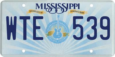 MS license plate WTE539