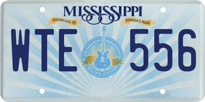 MS license plate WTE556