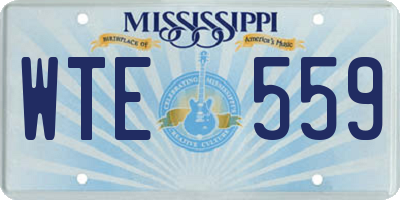 MS license plate WTE559