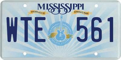 MS license plate WTE561