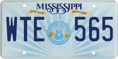 MS license plate WTE565