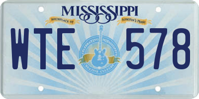 MS license plate WTE578