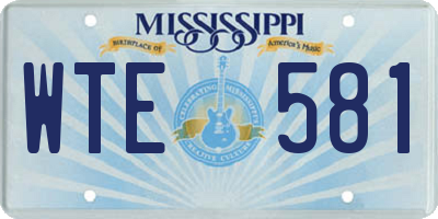 MS license plate WTE581