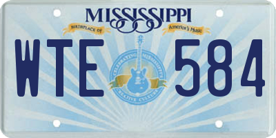 MS license plate WTE584