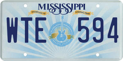 MS license plate WTE594