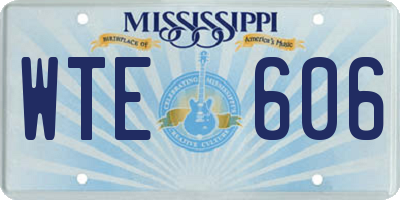 MS license plate WTE606