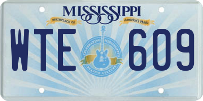MS license plate WTE609