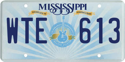 MS license plate WTE613