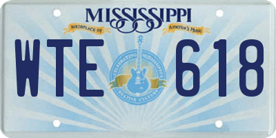 MS license plate WTE618