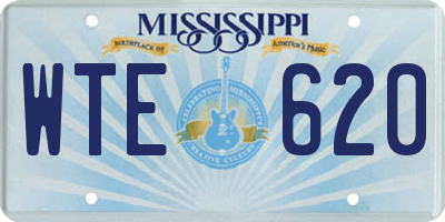 MS license plate WTE620