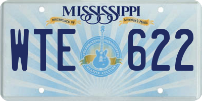 MS license plate WTE622