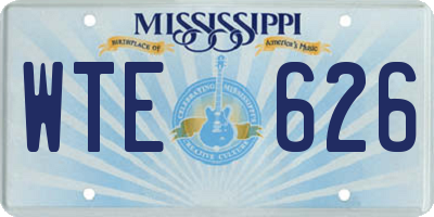 MS license plate WTE626