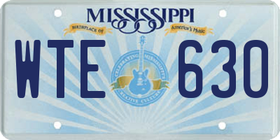 MS license plate WTE630