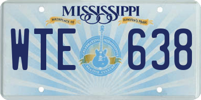 MS license plate WTE638