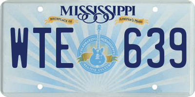 MS license plate WTE639