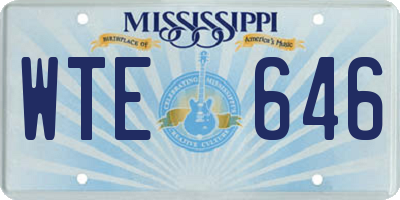 MS license plate WTE646