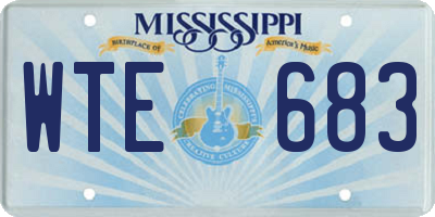MS license plate WTE683