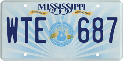 MS license plate WTE687