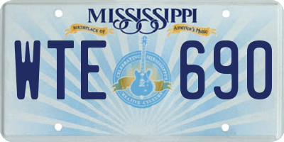 MS license plate WTE690