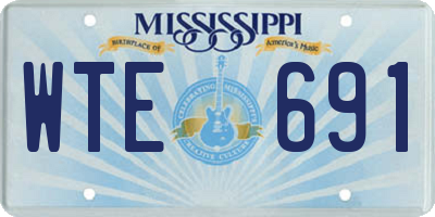 MS license plate WTE691