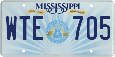 MS license plate WTE705