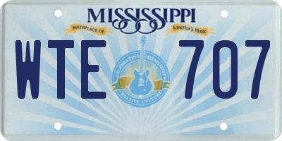 MS license plate WTE707