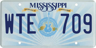 MS license plate WTE709