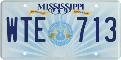 MS license plate WTE713