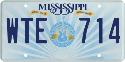 MS license plate WTE714