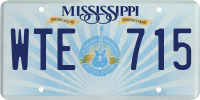 MS license plate WTE715