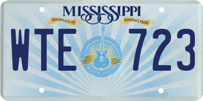 MS license plate WTE723