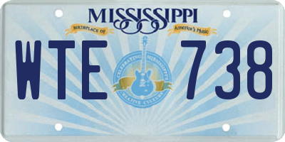 MS license plate WTE738