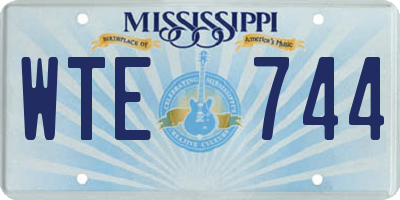 MS license plate WTE744