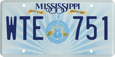 MS license plate WTE751
