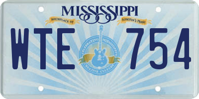 MS license plate WTE754