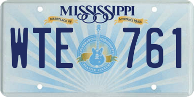 MS license plate WTE761