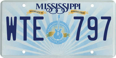 MS license plate WTE797