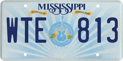 MS license plate WTE813