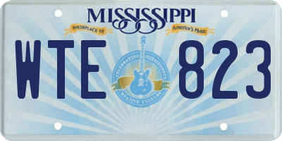 MS license plate WTE823