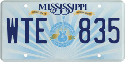 MS license plate WTE835