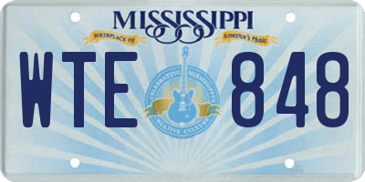 MS license plate WTE848